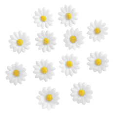 Backgarden white daisy hairpin front view showing floral detail and neat finish