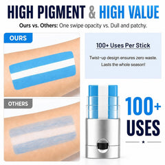 BADCOLOR applied as cheek stripes for fast team-color face decoration