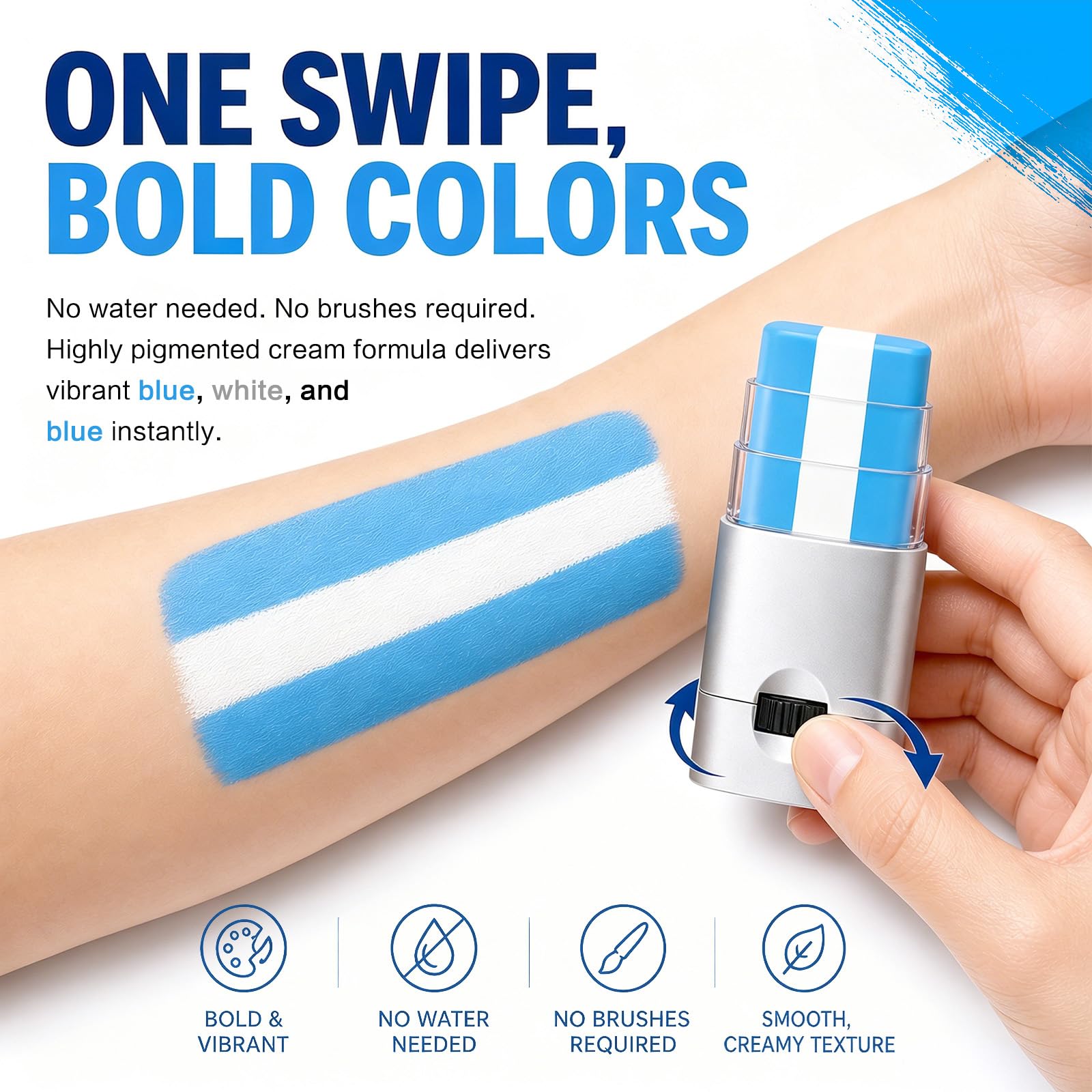 BADCOLOR twist-up mechanism detail for easy, mess-free application on the go