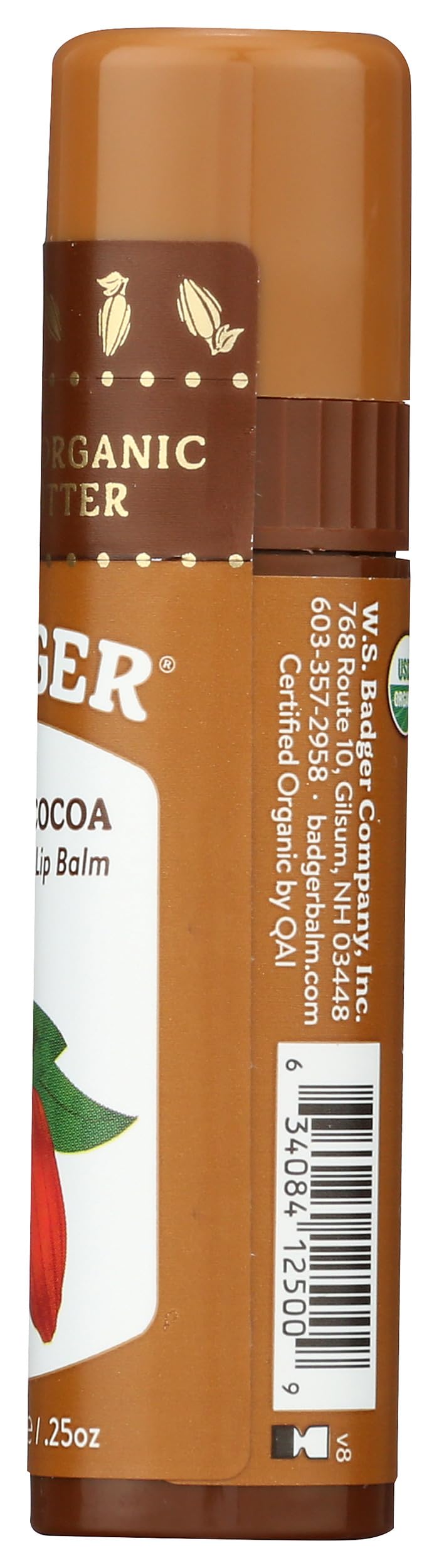 Badger ingredient label detail highlighting USDA organic and Fair Trade