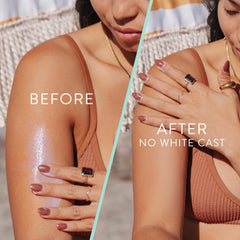 Badger under makeup application demonstrating lightweight wear