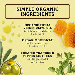 Badger oils and beeswax ingredients staged to highlight organic nourishment