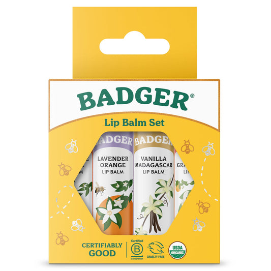 Badger four tubes arranged showing all included natural flavors
