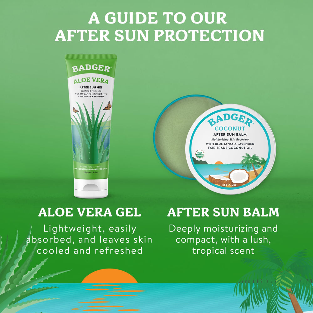 Badger 4 fl oz tube held in hand showing compact travel size