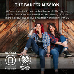 Badger tube in hand size comparison showing pocket-friendly, travel-ready design