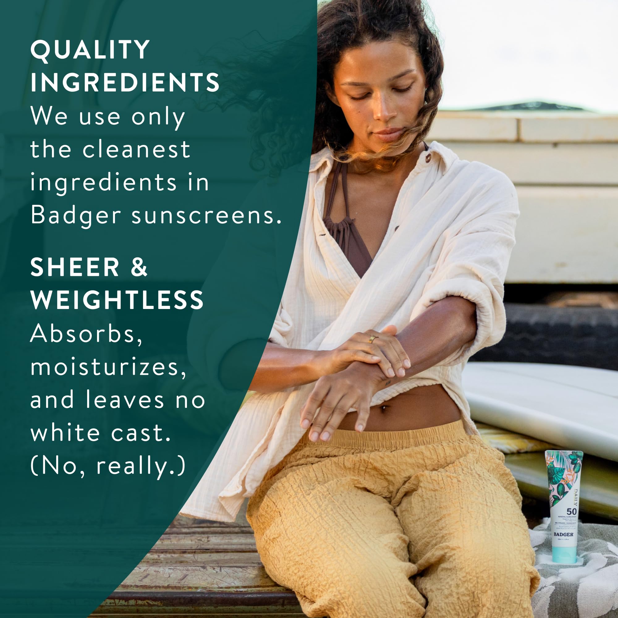 Badger sunscreen in outdoor setting illustrating everyday protection
