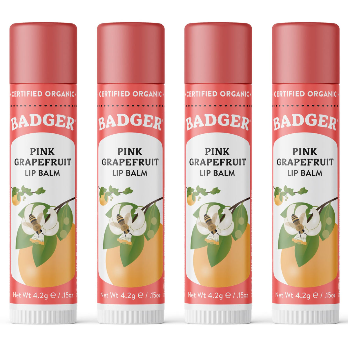 Badger front tube showing label and citrus design for easy identification and benefit