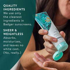 Hand holding Badger tube to show size and portability for on-the-go use