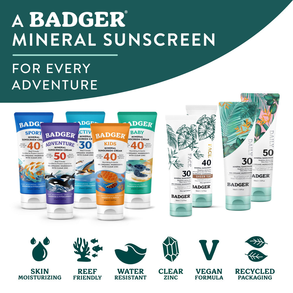 Badger tube in toiletry bag illustrating TSA-friendly travel benefit