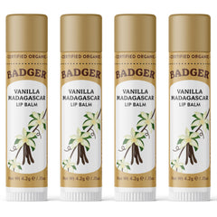 Badger front view of tube showing label and organic branding benefit
