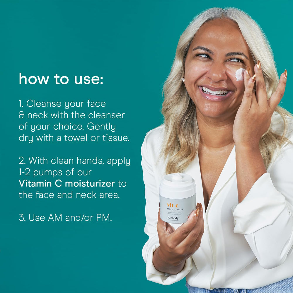 Baebody cream macro on skin showing quick absorption and non-greasy finish