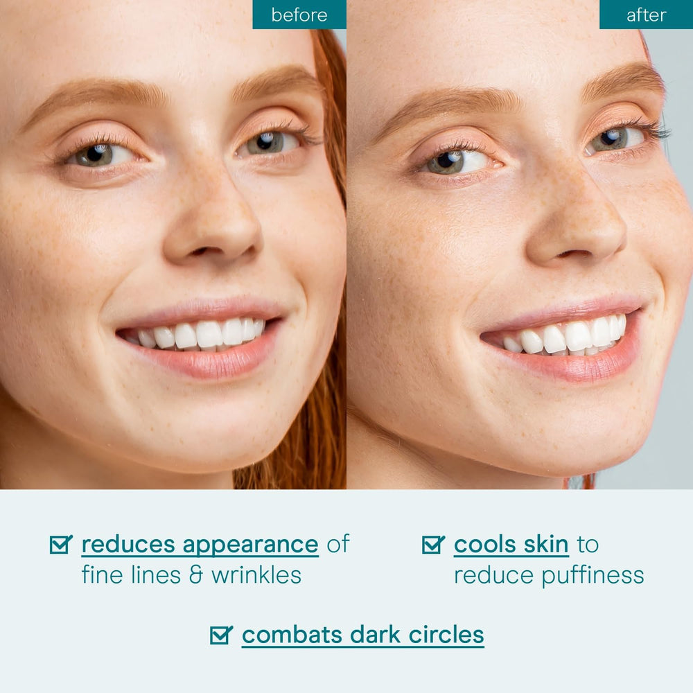 Baebody eye gel texture close-up demonstrating lightweight cooling hydration