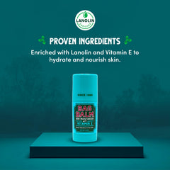 Applying Bag Balm to dry hands showing brand soothing rough skin and protecting moisture