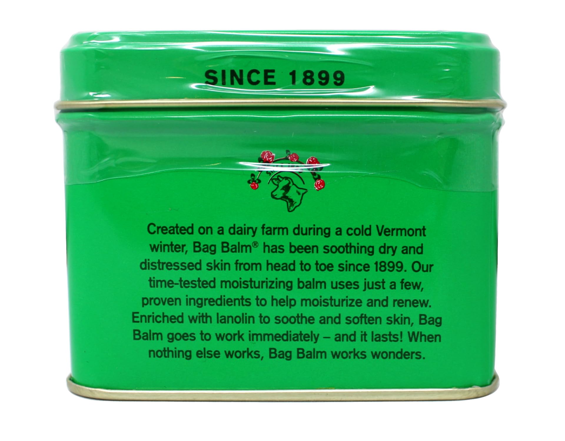 Clear product label showing Bag Balm ingredients and safe topical use