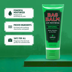 Close-up of Bag Balm lanolin sheen highlighting deep moisturization benefits