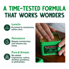 Open Bag Balm tin revealing concentrated balm ideal for targeted applications