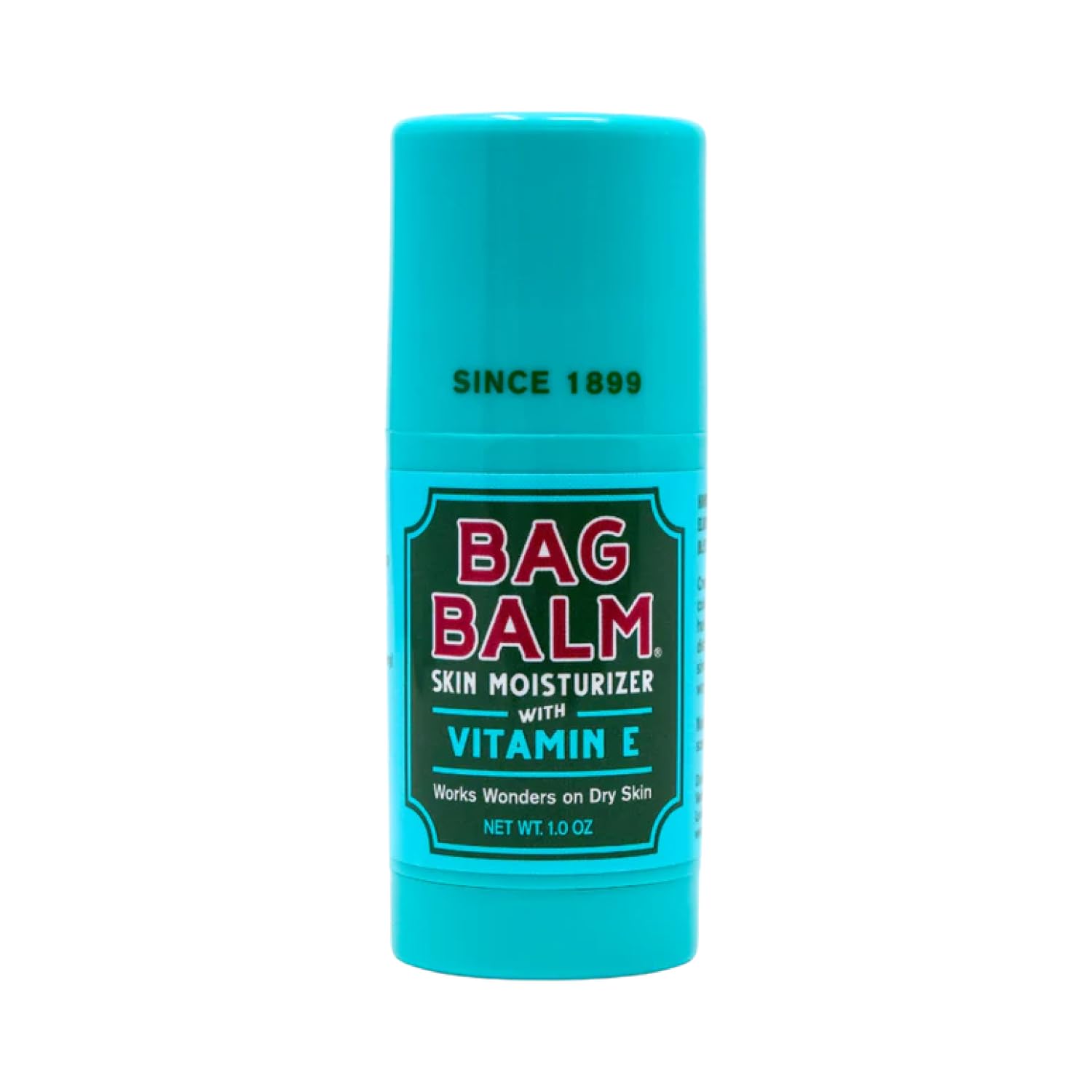Bag Balm original twist-up stick front view showing compact portable design and hydration benefit