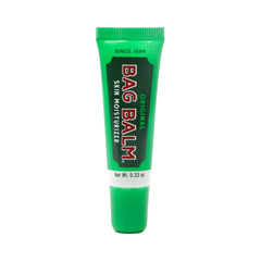 Bag Balm tube front view showing label and compact size for portable hydration