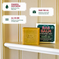 Bag Balm lather in hand demonstrating gentle creamy foam