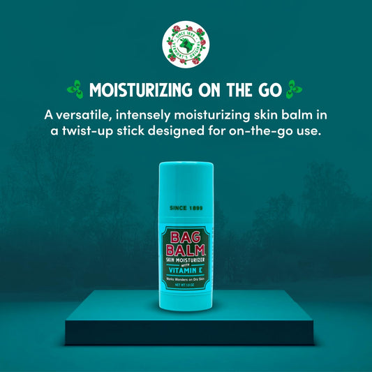 Close-up of Bag Balm texture on applicator highlighting rich moisturizing balm consistency