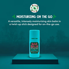 Close-up of Bag Balm texture on applicator highlighting rich moisturizing balm consistency