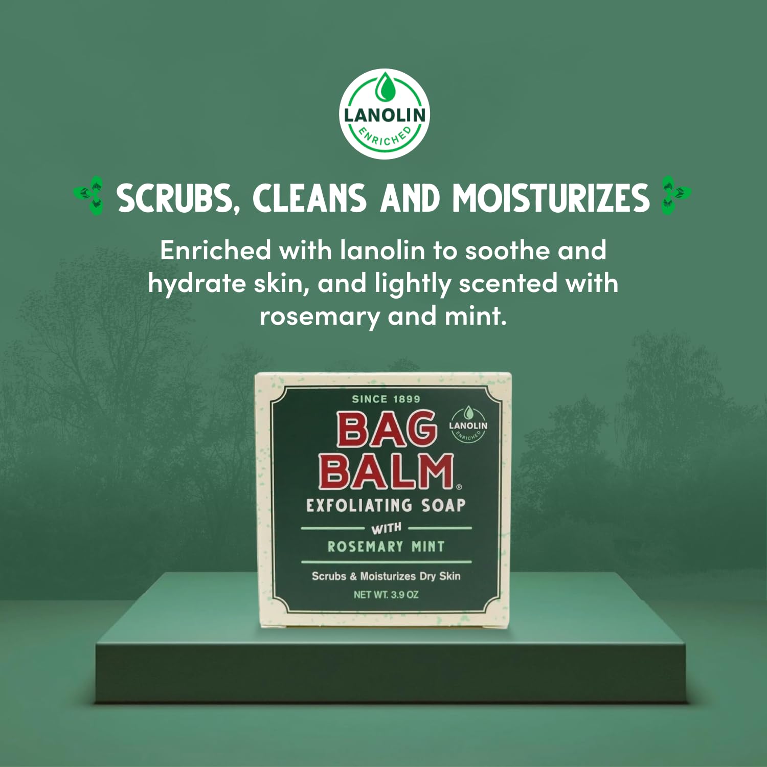 Bag Balm three bars stacked to show size and pack value