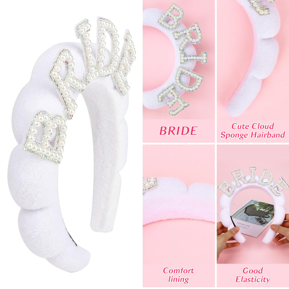 BAHABY headband worn at bridal shower showing celebratory picture benefit
