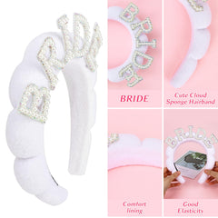 BAHABY headband worn at bridal shower showing celebratory picture benefit
