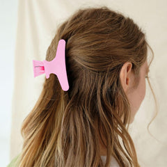 BAHABY clip holding hair in bathroom during mask application for hands-free convenience