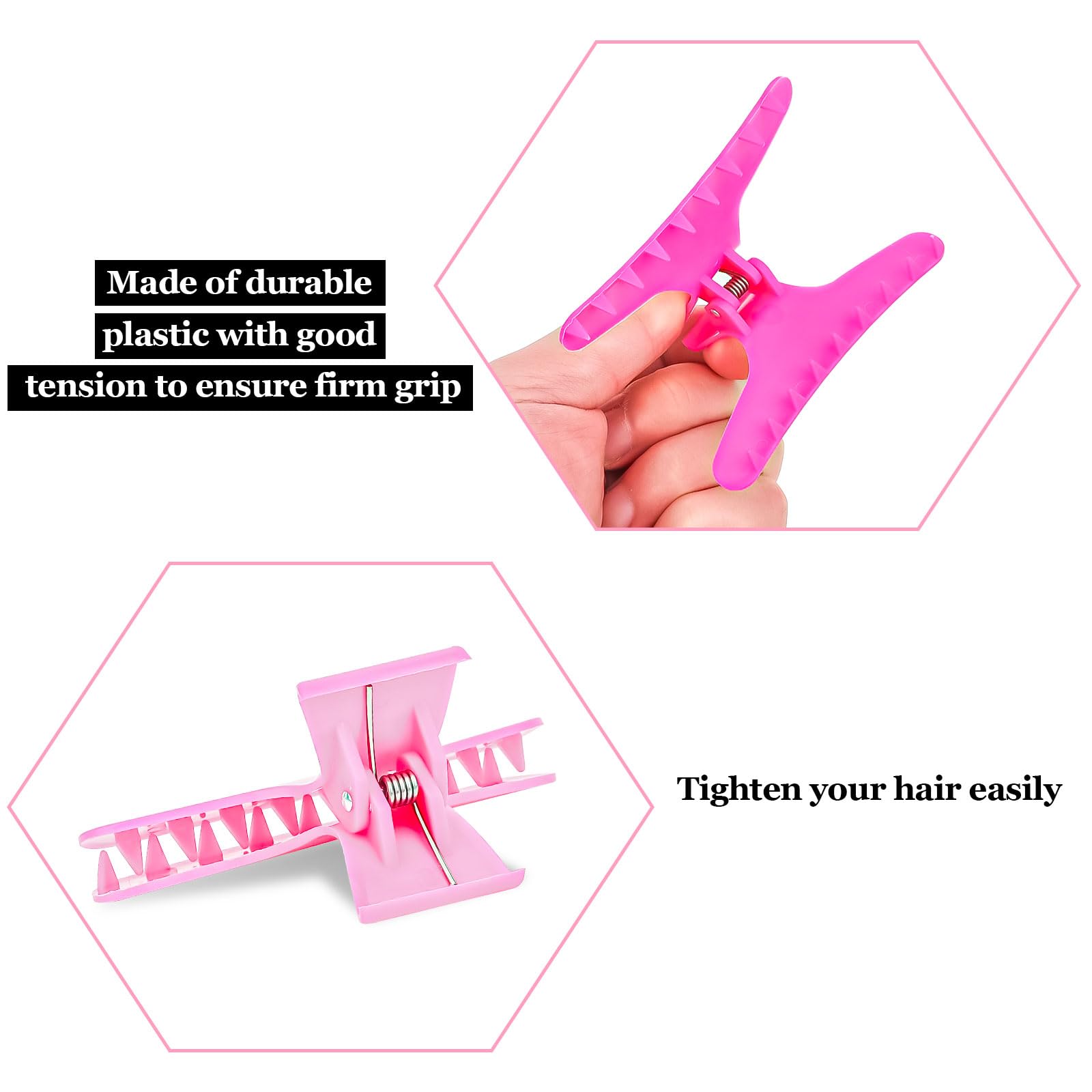 BAHABY pile of 12 clips demonstrating full kit ready for multi-step styling