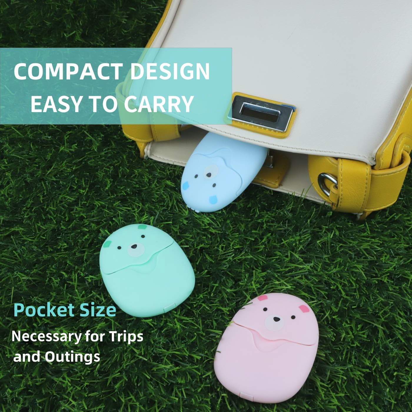 BAIKAFU box next to a wallet to show size and pocket-friendly benefit