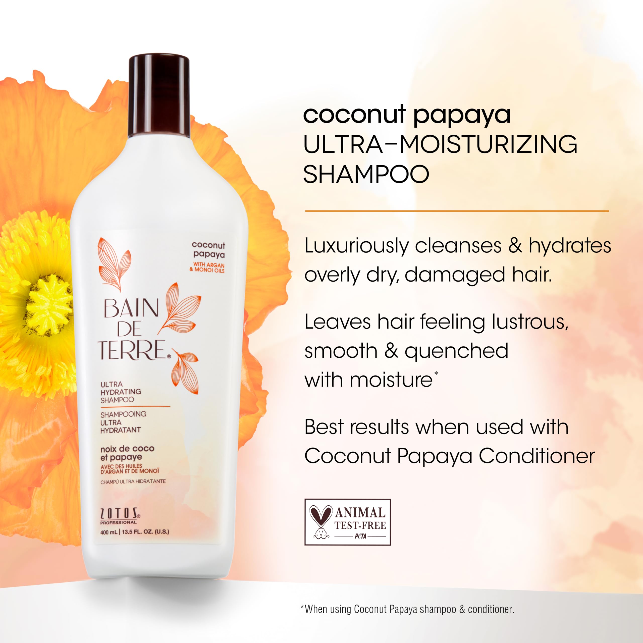 Close-up of natural ingredients coconut and papaya highlighting nourishing oils