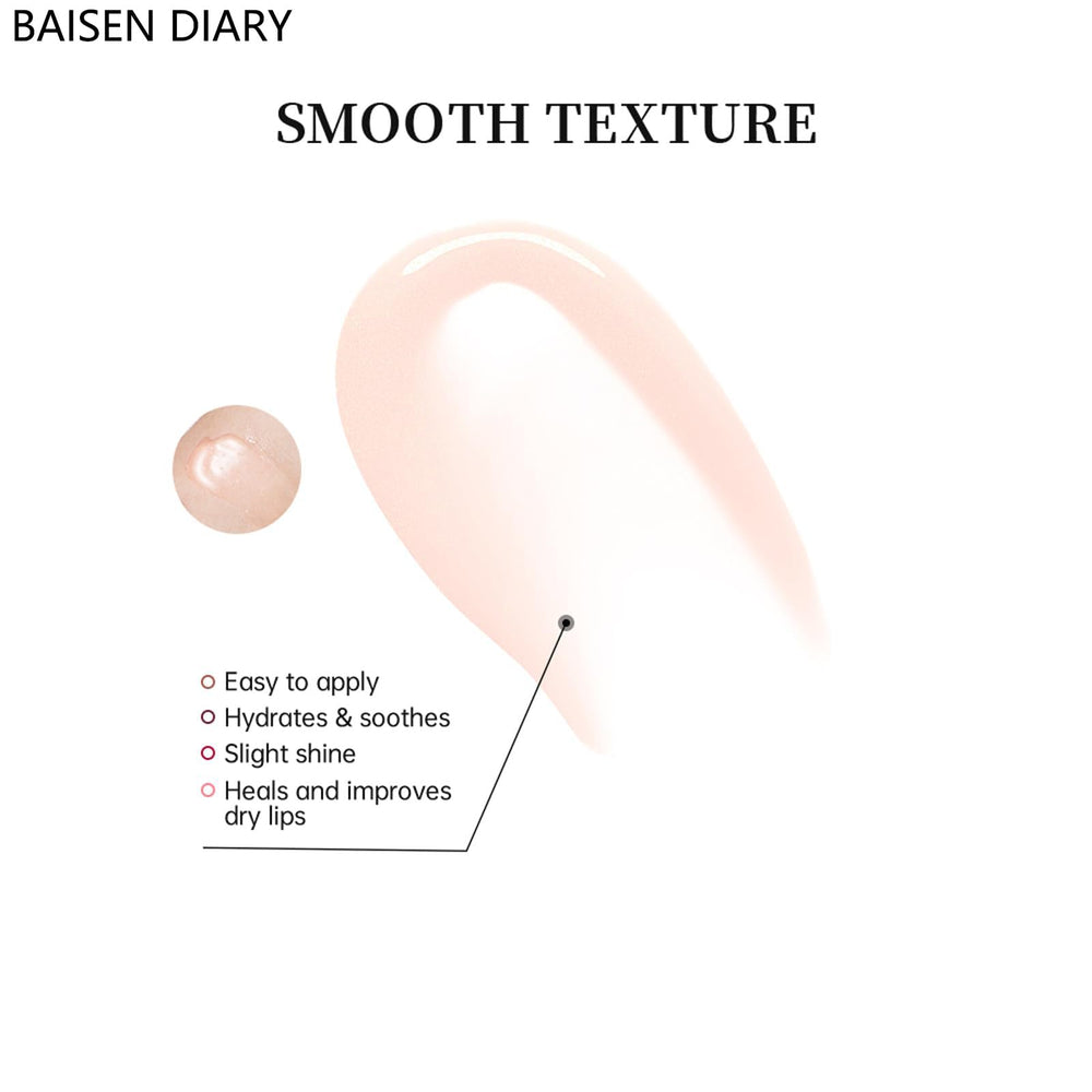BAISEN DIARY before and after comparison showing improved lip softness and smoothness