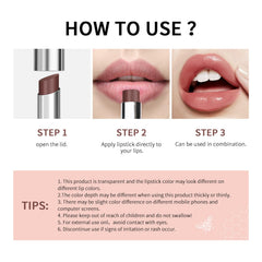BAISEN DIARY before-and-after lips image showing visible smoothing and tint benefit