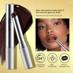 BAISEN DIARY black cherry tint on lips showing subtle deepen benefit