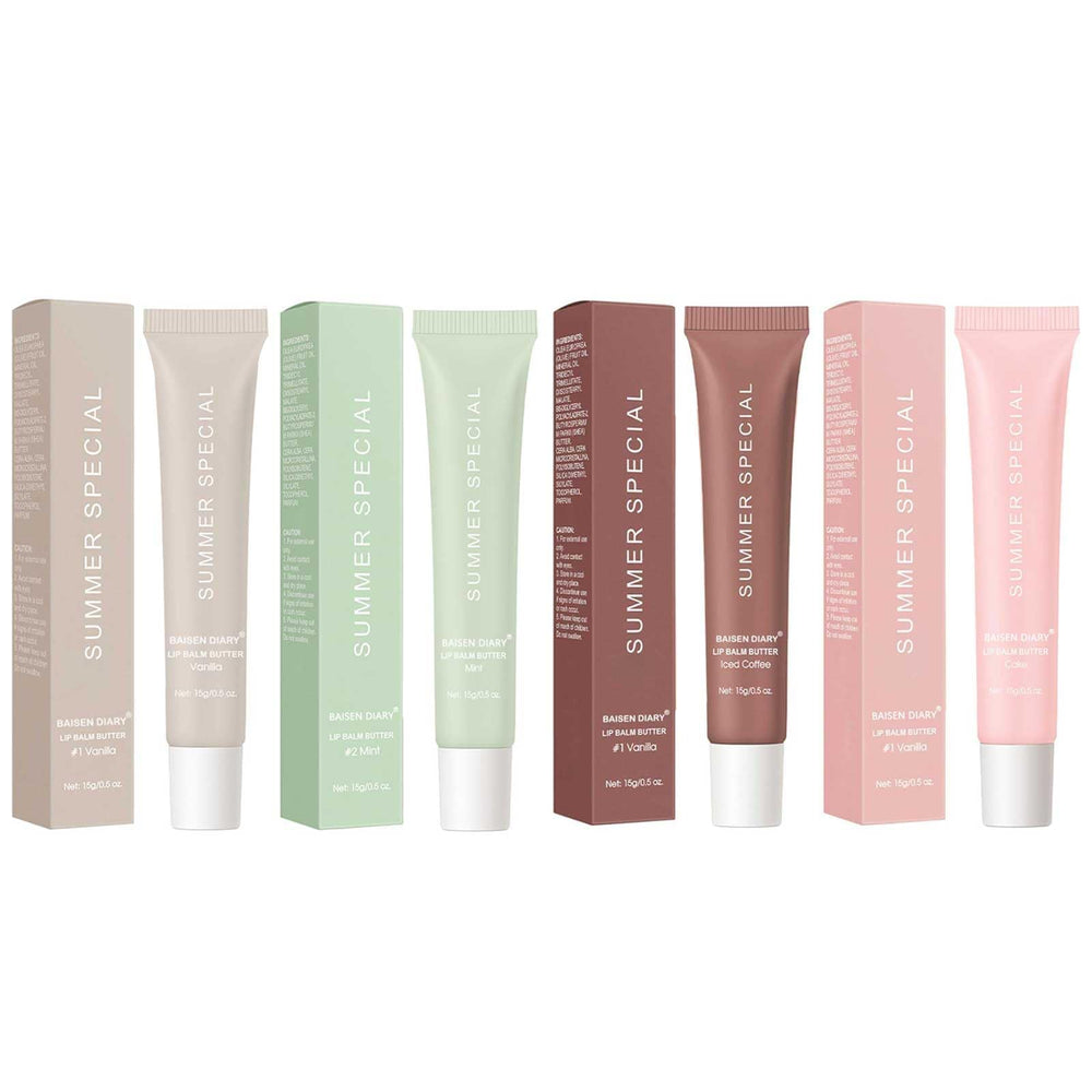 BAISEN DIARY balm swiped on lips showing hydrated natural finish