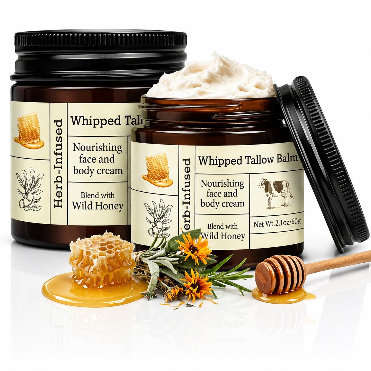 BAISEN DIARY front jar presentation showing label and compact packaging for easy storage