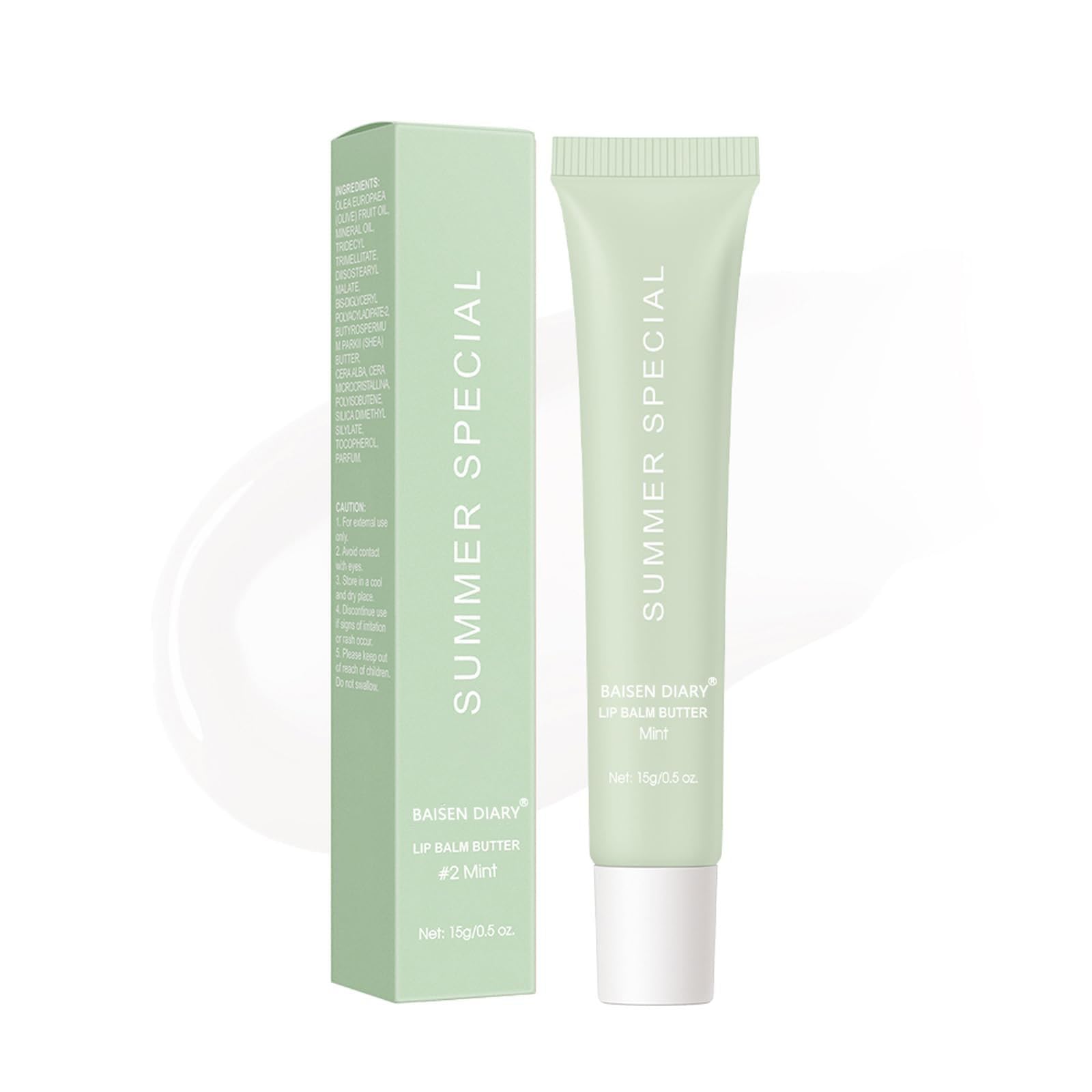 BAISEN DIARY front packaging showing mint balm and clear branding for easy selection