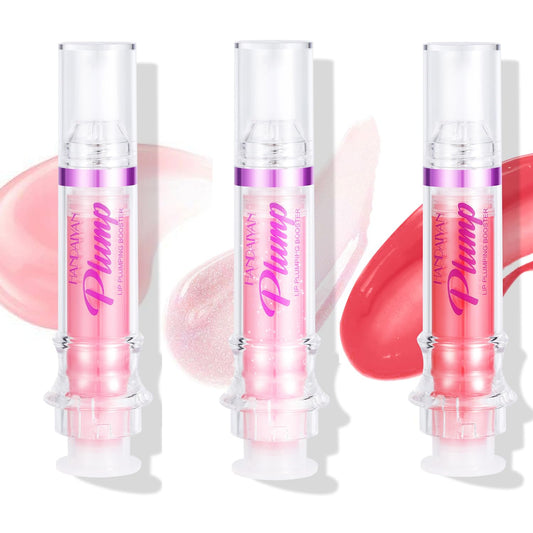 BAISEN DIARY front packaging showing three plumping lip oils and glossy tubes