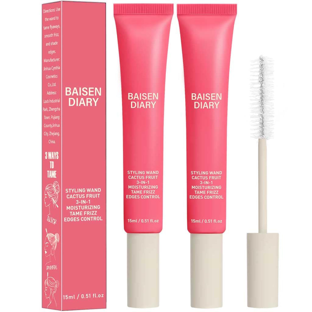 BAISEN DIARY front view of styling stick showing sleek packaging and brand