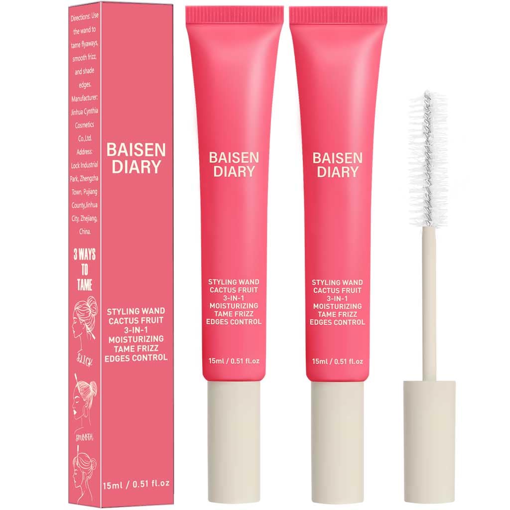 BAISEN DIARY front view of styling stick showing sleek packaging and brand