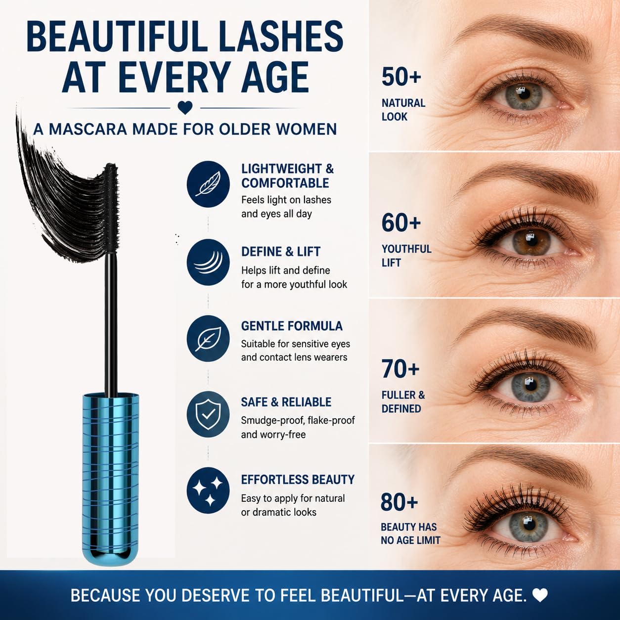 BAISEN DIARY before and after lashes showing fuller, lifted appearance