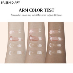 BAISEN DIARY applied on lips at beach offering sun-ready hydration and comfort