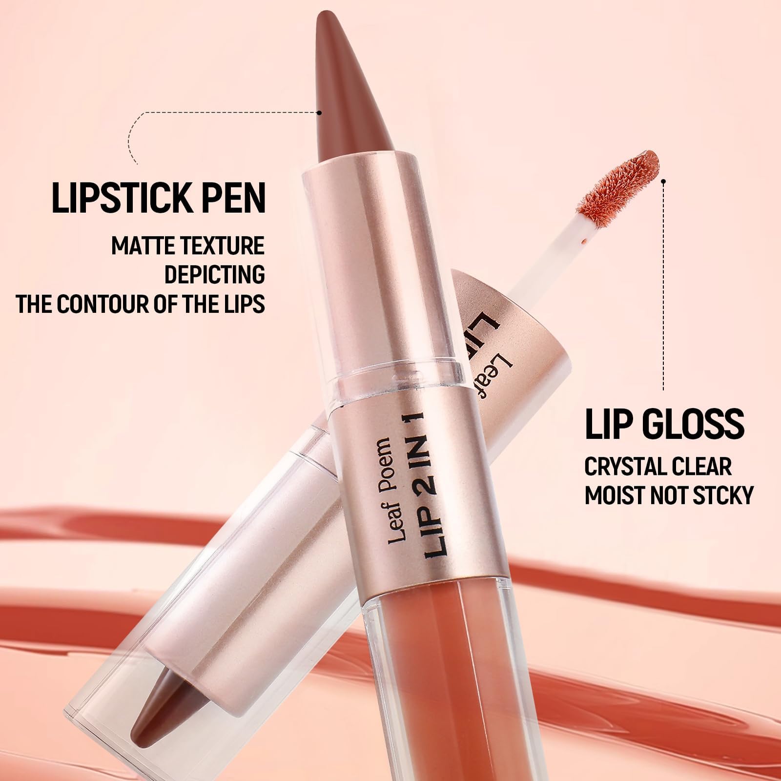 BAISEN DIARY lifestyle wear image of model wearing peach nude duo for natural everyday look