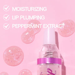 BAISEN DIARY lips before and after application showing instant fuller appearance