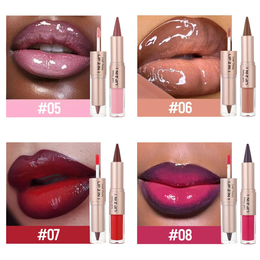 BAISEN DIARY lips before and after showing defined ombre effect
