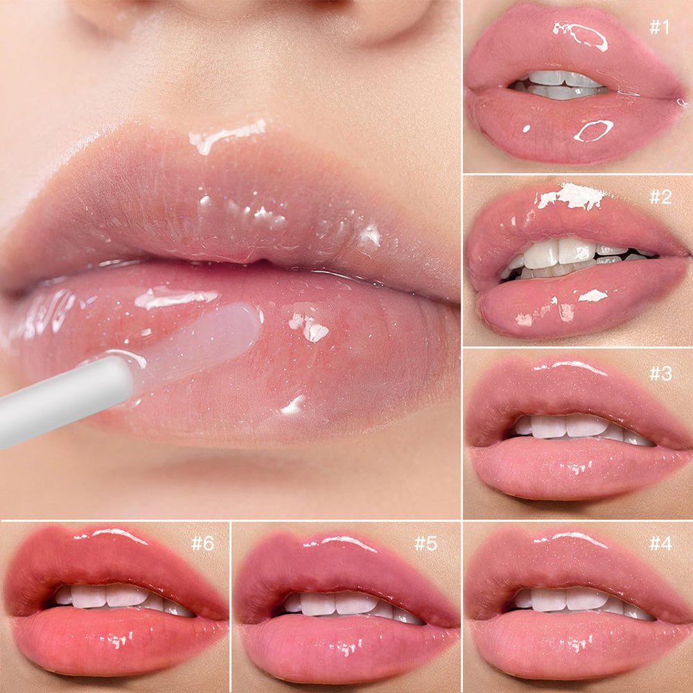 BAISEN DIARY lips before and after showing visibly fuller, glossier result