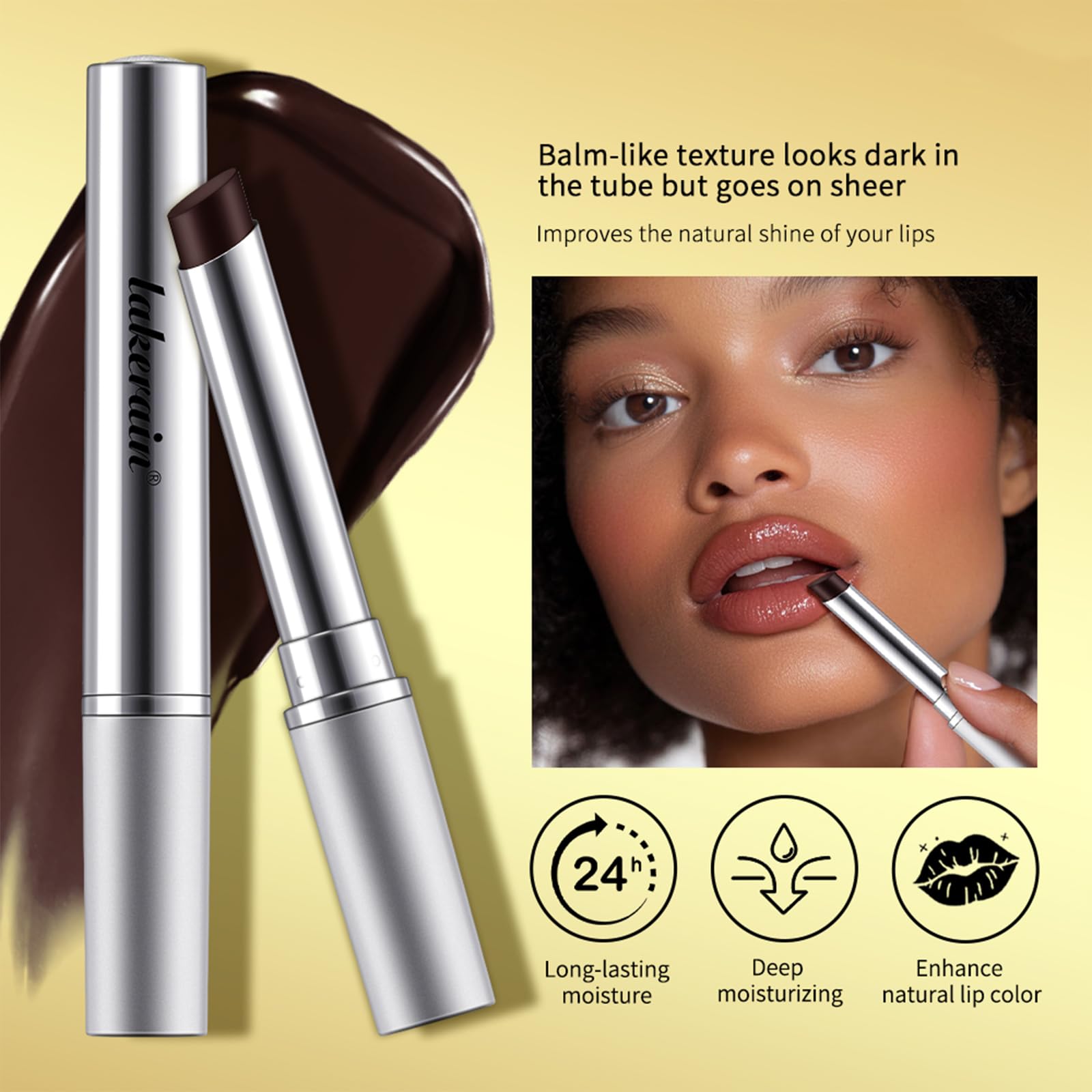 BAISEN DIARY balm tip texture close-up showing smooth hydrating application