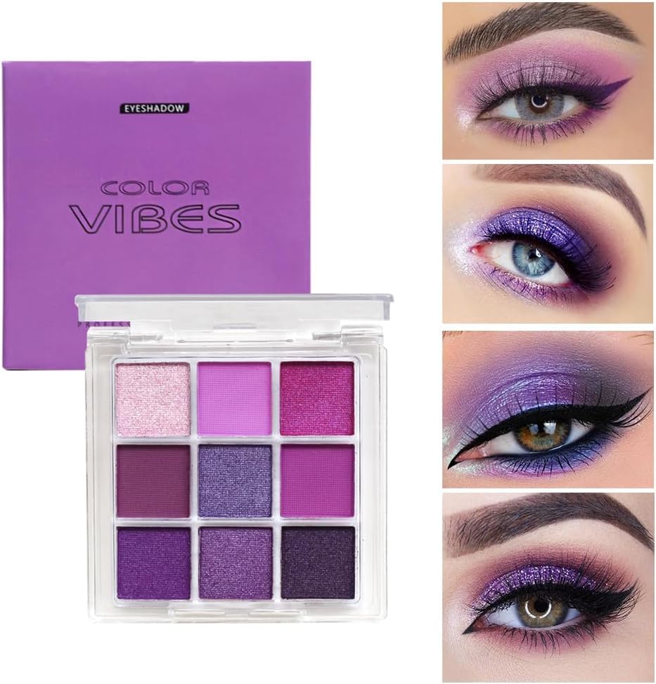 BAISEN DIARY purple palette glitter detail adding sparkle and focal shine