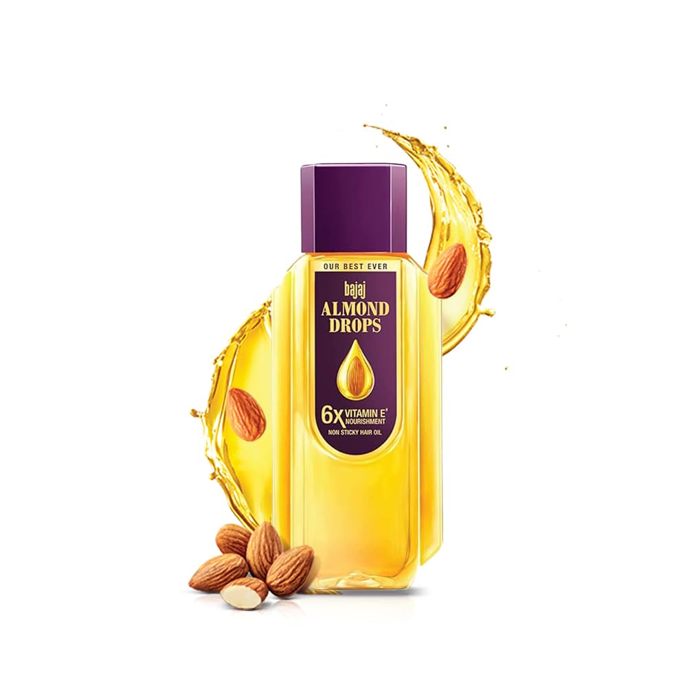 Bajaj Almond Drops front packaging showing bottle and cap for quick recognition